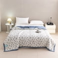 thumbnail image 1 of JOGZMZ Printing Summer Cool Quilt - Washed Cotton Lightweight Air Conditioning Blanket, Soft Breathable Bed Quilt with Cute Patterns, 39x59 Inch, 1 of 6