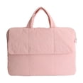 thumbnail image 1 of JOGZMZ Quilted Laptop Bag for Women, Lightweight Nylon Shoulder Bag with Padded Protection, Handheld Tote for Commute and Travel, Fits 14 Inch Notebook, 1 of 7
