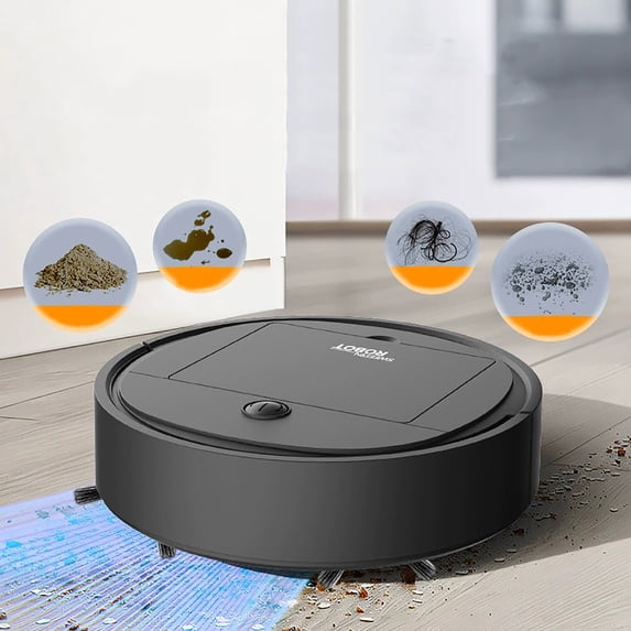 JOGZMZ Robot Vacuum and Mop, 2in1 Wet Mop & Vacuum Cleaner with HUMIDIFICATION SPRAY, Mini Robotic Vacuum for Home with USB Charging, Smart Automatic for Hardwood Floors, Pet Hair, Quiet Cleaning