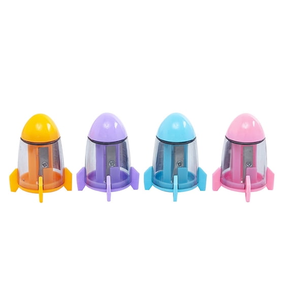 JOGZMZ Rocket Spaceship Single-Hole Pencil Sharpener, Creative Novelty Design with Stainless Steel Blade, Portable Art & Writing Tool for Desk Organization