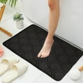thumbnail image 1 of JOGZMZ Rugs Ultra Absorbent Non-Slip Memory Foam Machine Washable Soft Velvet Bath Mats and Slow Rebounds Thickened Floor Mat Easier to Dry for Bathroom Floor Black 15.74x23.62in, 1 of 8