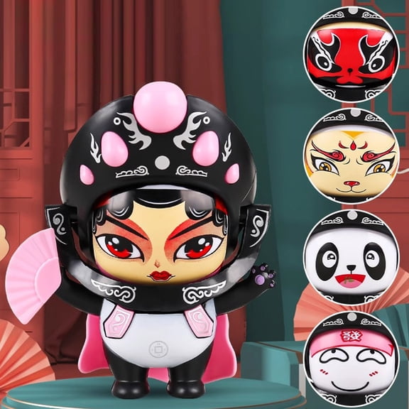 JOGZMZ Sichuan Opera Face Changing Doll with 4 Faces & GIfts Box