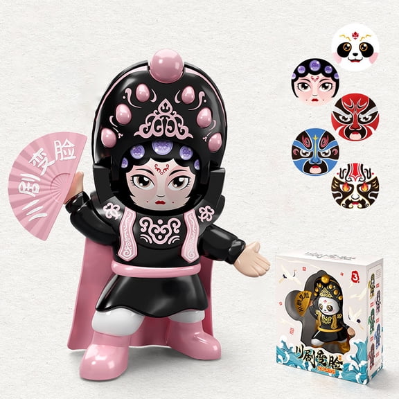 JOGZMZ Sichuan Opera Face Changing Doll with 5 Faces & GIfts Box