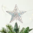 thumbnail image 1 of JOGZMZ Silver Star Christmas Tree Topper, 10 in, Christmas Tree Decoration for Indoor Office Xmas New Year Holiday Tree Decoration, 1 of 6