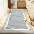 thumbnail image 1 of JOGZMZ Soft Bedroom Rugs Flocking Rugs for Bedroom Rugs Room Carpet Large Size Bedside Carpet Living Room Runner Rug Non Slip Modern Home Decor Gray 15.7x31.5in, 1 of 7