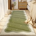 thumbnail image 1 of JOGZMZ Soft Bedroom Rugs Flocking Rugs for Bedroom Rugs Room Carpet Large Size Bedside Carpet Living Room Runner Rug Non Slip Modern Home Decor Green 15.7x31.5in, 1 of 7