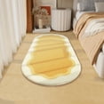 thumbnail image 1 of JOGZMZ Soft Bedroom Rugs Shaggys Rugs for Bedroom Oval Rugs Room Small Carpet Living Room Runner Rug Non Slip Modern Home Decor 16x48in151 Yellow 16×48in, 1 of 7
