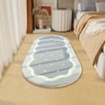 thumbnail image 1 of JOGZMZ Soft Bedroom Rugs Shaggys Rugs for Bedroom Oval Rugs Room Small Carpet Living Room Runner Rug Non Slip Modern Home Decor 16x48in166 Blue 16×48in, 1 of 7