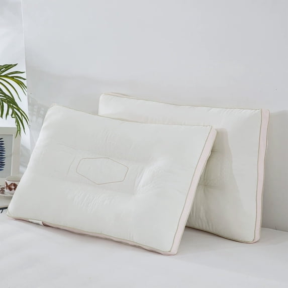 JOGZMZ Soft Neck Support Pillow, Queen Size 20x30 Inch, Cotton Hotel Grade Pillow for Side & Back Sleepers, Machine Washable