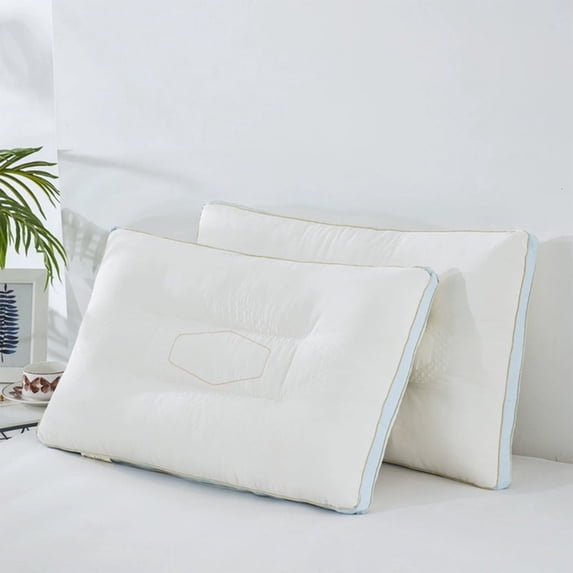 JOGZMZ Soft Neck Support Pillow, Queen Size 20x30 Inch, Cotton Hotel Grade Pillow for Side & Back Sleepers, Machine Washable