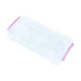 thumbnail image 1 of JOGZMZ Stackable Transparent Plastic Pencil Box with Snap Lid - 8.5" Large Storage Organizer for Art Supplies, Markers & Stationery, Space-Saving Desktop Container, 1 of 4