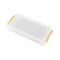 thumbnail image 1 of JOGZMZ Stackable Transparent Plastic Pencil Box with Snap Lid - 8.5" Large Storage Organizer for Art Supplies, Markers & Stationery, Space-Saving Desktop Container, 1 of 5