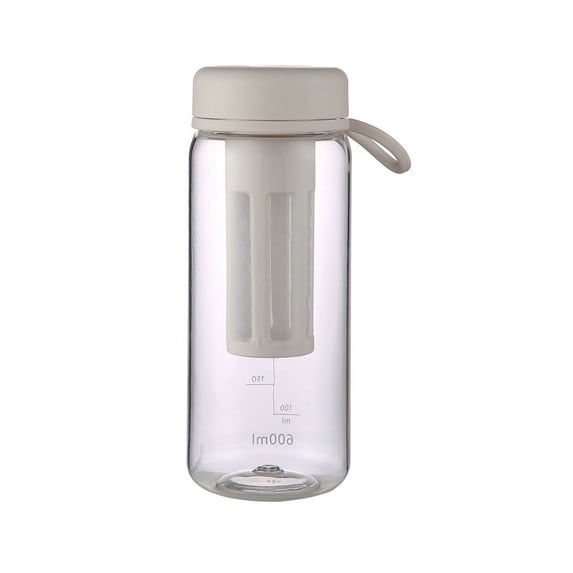 JOGZMZ Take with One Water Cup - Brewing Tea Take with One Cup Portable Understandable Cold Brew Coffee Take with One Water Cup - Cold Brew Cup - (600ML) - BPA Free188 White 2.73×2.73×7.3in