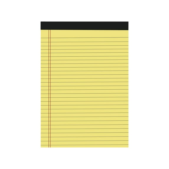JOGZMZ Tearable Notepad Pad with Thick Paper - A4 Horizontal Line Writing Notebooks for Memo, Planner, 4 Pack (6 Colors)
