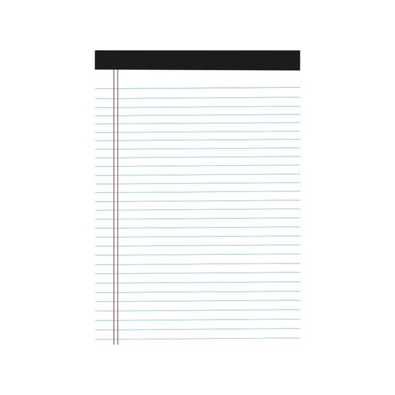 JOGZMZ Tearable Notepad Pad with Thick Paper - A4 Horizontal Line Writing Notebooks for Memo, Planner, 4 Pack (6 Colors)
