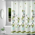 thumbnail image 1 of JOGZMZ Thickened PEVA Shower Curtain, Waterproof Bathroom Partition with 8 Hooks, 48x72 Inch No-Punch Design & Digital Printing, 1 of 6