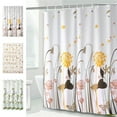 thumbnail image 1 of JOGZMZ Thickened PEVA Shower Curtain, Waterproof Bathroom Partition with 8 Hooks, 48x72 Inch No-Punch Design & Digital Printing, 1 of 6