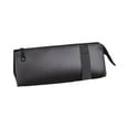 thumbnail image 1 of JOGZMZ Triangular Waterproof Pencil-Case Retro Faux Leather Stationery Box Large Capacity Zipper Organizer for Office & Travel Essentials, 1 of 5