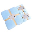 thumbnail image 1 of JOGZMZ Velvet Bath Towel Set - Ultra Soft & Super Absorbent, Thick Embossed Design - 1 Large Bath Towel (55"x28") + 2 Hand Towels (30"x14") - Perfect for Home, Camping, Holiday Gifts, 1 of 6