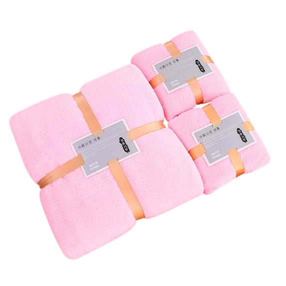 JOGZMZ Velvet Bath Towel Set - Ultra Soft & Super Absorbent, Thick Embossed Design - 1 Large Bath Towel (55"x28") + 2 Hand Towels (30"x14") - Perfect for Home, Camping, Holiday Gifts