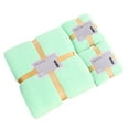 thumbnail image 1 of JOGZMZ Velvet Bath Towel Set - Ultra Soft & Super Absorbent, Thick Embossed Design - 1 Large Bath Towel (55"x28") + 2 Hand Towels (30"x14") - Perfect for Home, Camping, Holiday Gifts, 1 of 6
