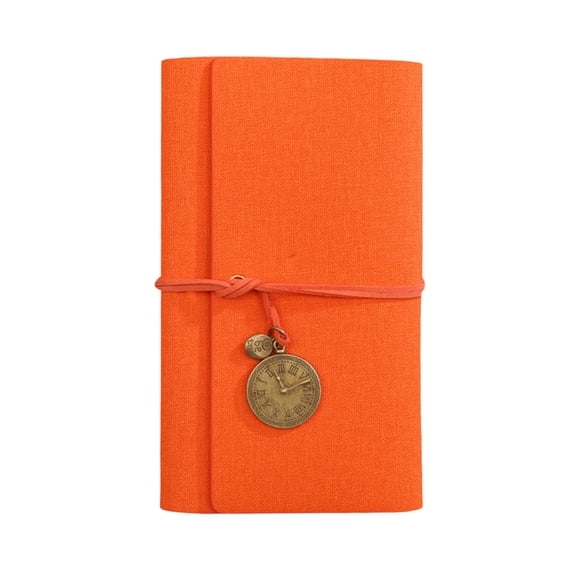 JOGZMZ Vintage A6 Loose Leaf Notebook with Elastic Band Closure, Refillable Travel Journal for Writing and Note Taking, Portable Diary