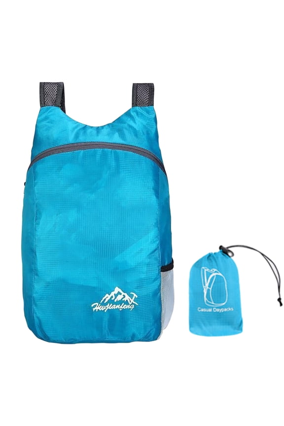 Waterproof Foldable Polyester Backpack, Lightweight Outdoor Sports Bag with Dry/Wet Separation, Compact Hiking Backpack for Travel