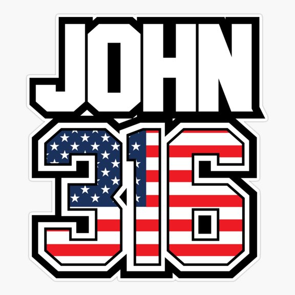 JOHN 316 BIBLE VERSE Sticker