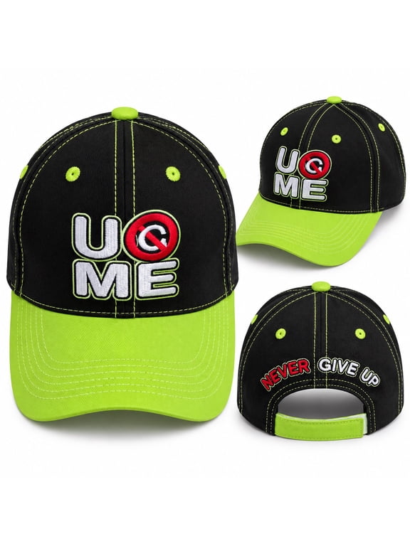 JOHN CENA Neon Green Never Give Up Baseball Cap Hat