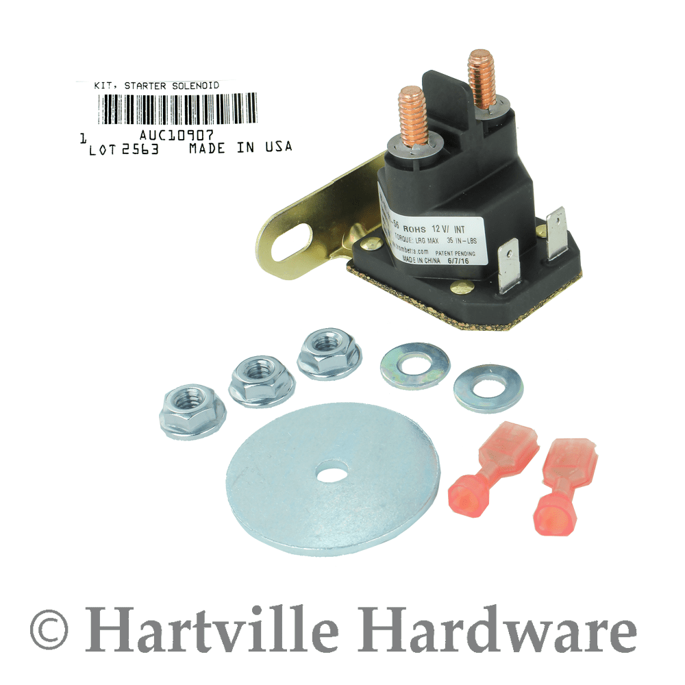 John Deere AUC10907 OEM Starter Solenoid for Lawn Tractor Assembly