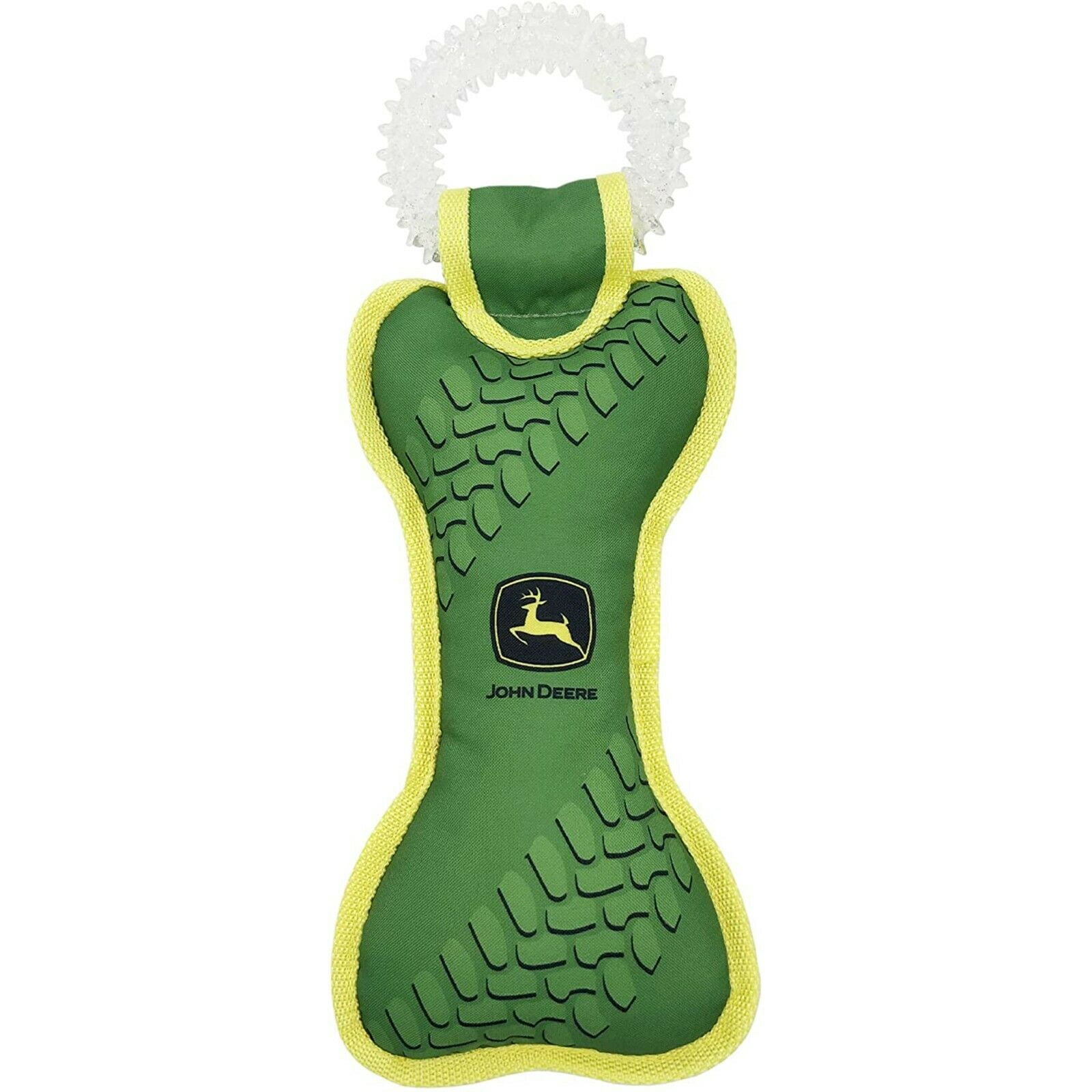 JOHN DEERE DOG DENTAL TEETHING RING TUG TOY & Nylon Squeak Bone Toy