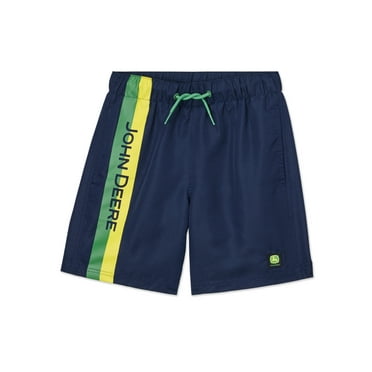 John Deere Boys Logo Stripe Swim Trunk