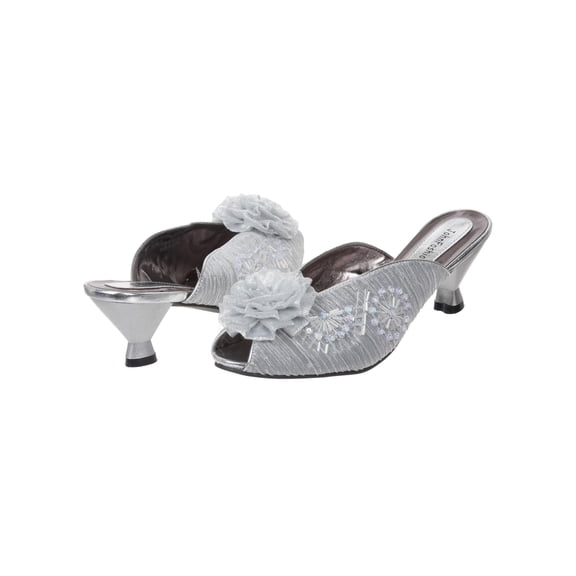 JOHN FASHION Silken Embroidery Beads Floral Sandal