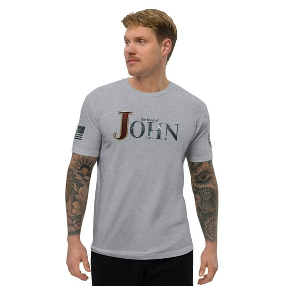 JOHN Fitted Sleeve T-shirt (Heather Grey, M)