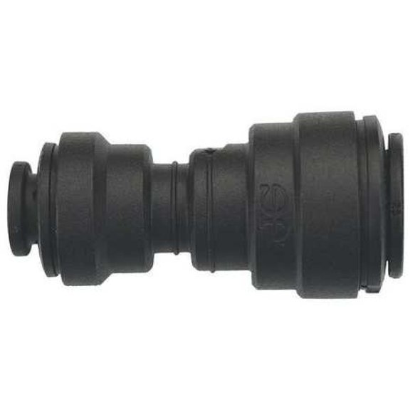 JOHN GUEST PP201208E Polypropylene Reducing Union, 1/4 in, 3/8 in Tube Size
