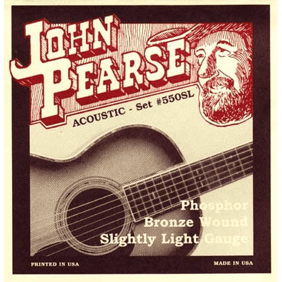 John Pearse 550SL Phosphor Bronze Acoustic Guitar Strings Slightly Light Gauge 11-50