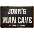 thumbnail image 1 of JOHN'S Man Cave Black Grunge Sign Home Decor Gift Cave Funny 108120004073, 1 of 1