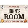 thumbnail image 1 of JOHN'S Room Kids Bedroom Sign Boy's Gift 8x12 Metal 108120090019, 1 of 1