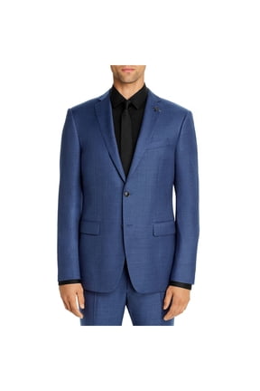Mens Bleecker Street Mlange Navy Single Breasted, Stretch Blazer Jacket 38R