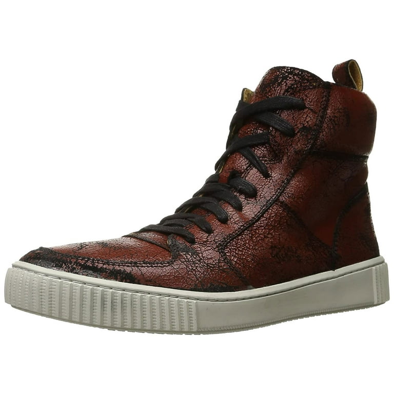 JOHN VARVATOS STAR USA Men's Bedford High Top Sneakers, Brick Red