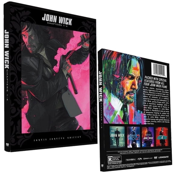 JOHN WICK COMPLETE COLLECTION 1 2 3 4 One Two Three Four 4 DVD Set New