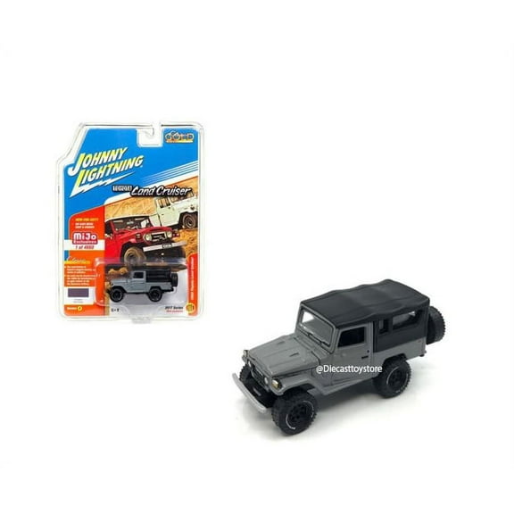 JOHNNY LIGHTNING 1:64 CLASSIC GOLD 2017 VERSION A - 1980 TOYOTA LAND CRUISER WITH BLACK SOFT TOP - MIJO EXCLUSIVES GREY JLCP7030-24