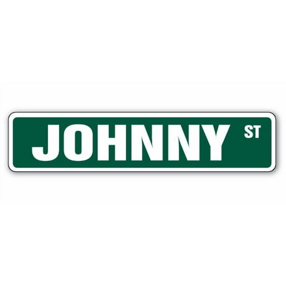 JOHNNY Street Sign Childrens Name Room Sign | Indoor/Outdoor | 30" Wide