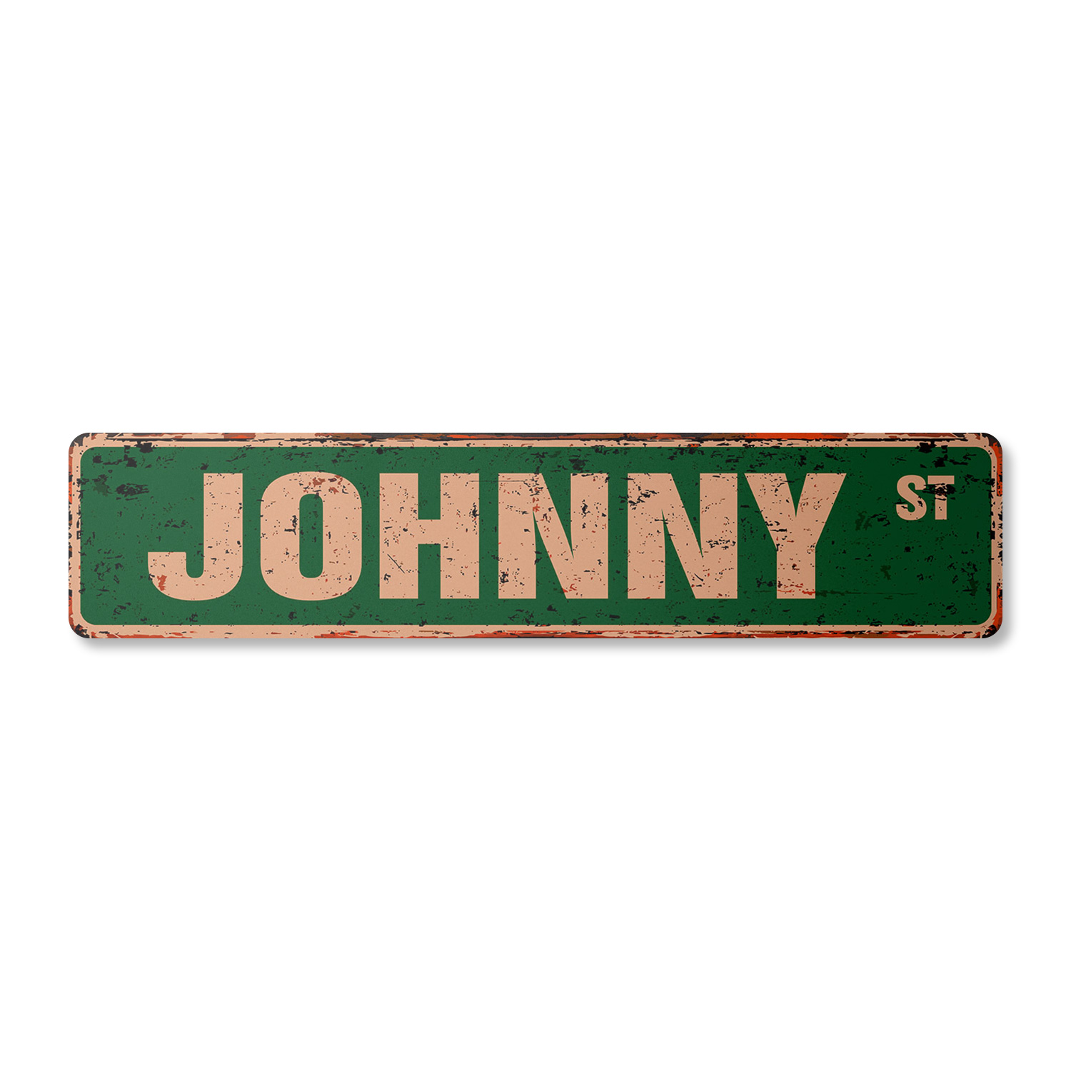 Johnny Signs JOHNNY Vintage Aluminum Street Sign Childrens Name Room Metal Sign ...