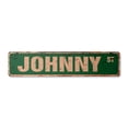 thumbnail image 1 of JOHNNY Vintage Plastic Street Sign Childrens Name Room Sign | Indoor/Outdoor |  18" Wide, 1 of 4