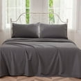 thumbnail image 1 of JOHNPEY Dark Grey Cooling Bamboo King Size Sheets,Silky Soft Bed Sheets for King Size Bed, 18" Deep Pocket,4 Pieces, 1 of 8