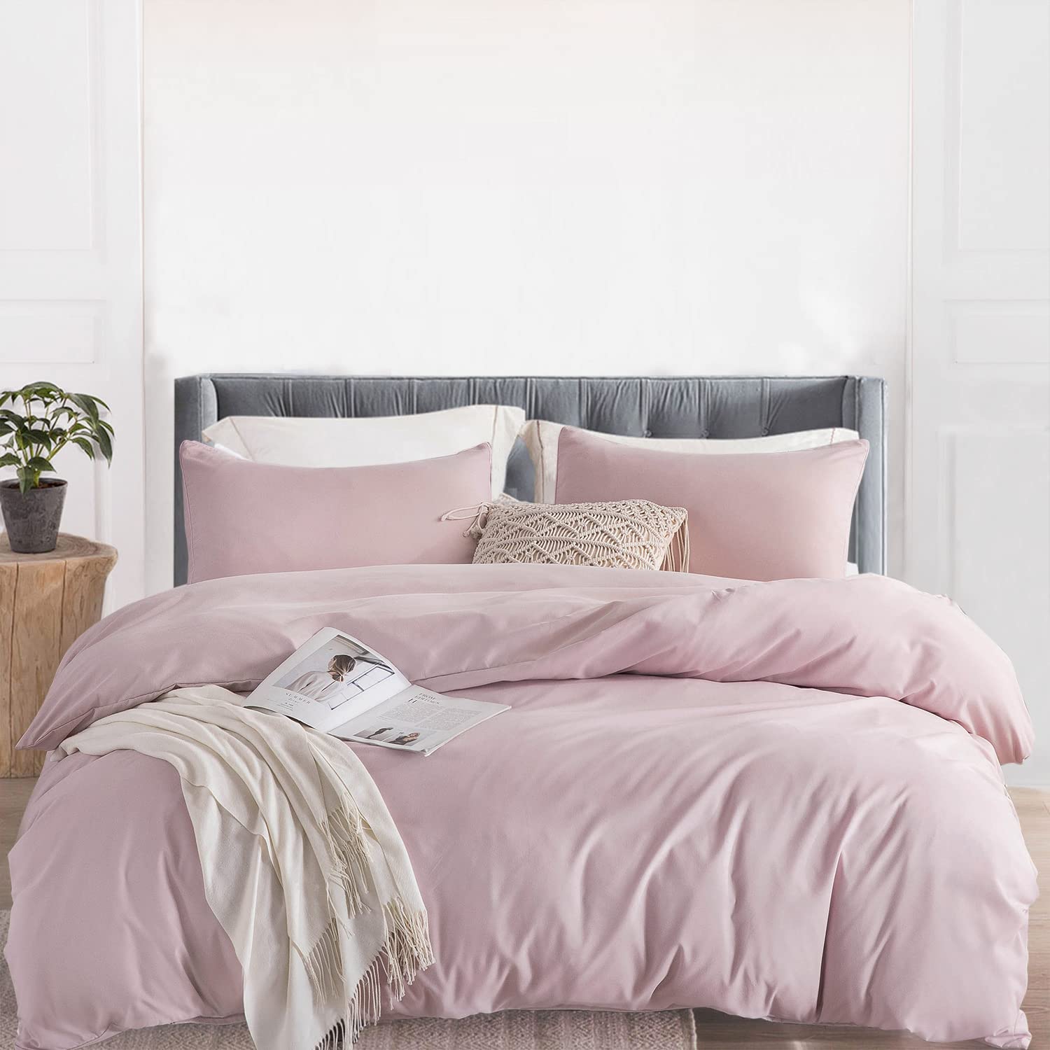 JOHNPEY Duvet Cover King (1 Duvet Cover+2 Pillow Shams),Soft Washed