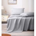 thumbnail image 1 of JOHNPEY Gray Sheets Set,18" Deep Pocket Bed Sheets with Fitted Sheet, Flat Sheet, 2 Pillow Cases, Queen, 1 of 7