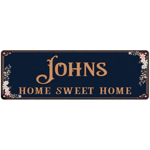 JOHNS Home Sweet Home Victorian Look 6x18 Metal Sign 106180046289