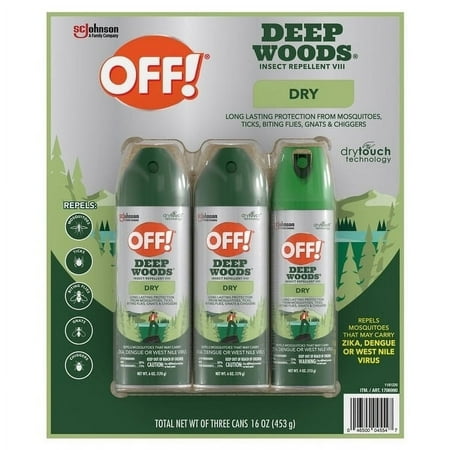OFF! Deep Woods Dry Insect Repellent Set, 2 x 6 Ounce + 4 Ounce